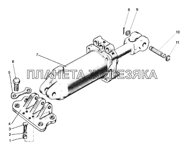 Гидроцилиндр Ц 100x200 МТЗ-80 (2009)